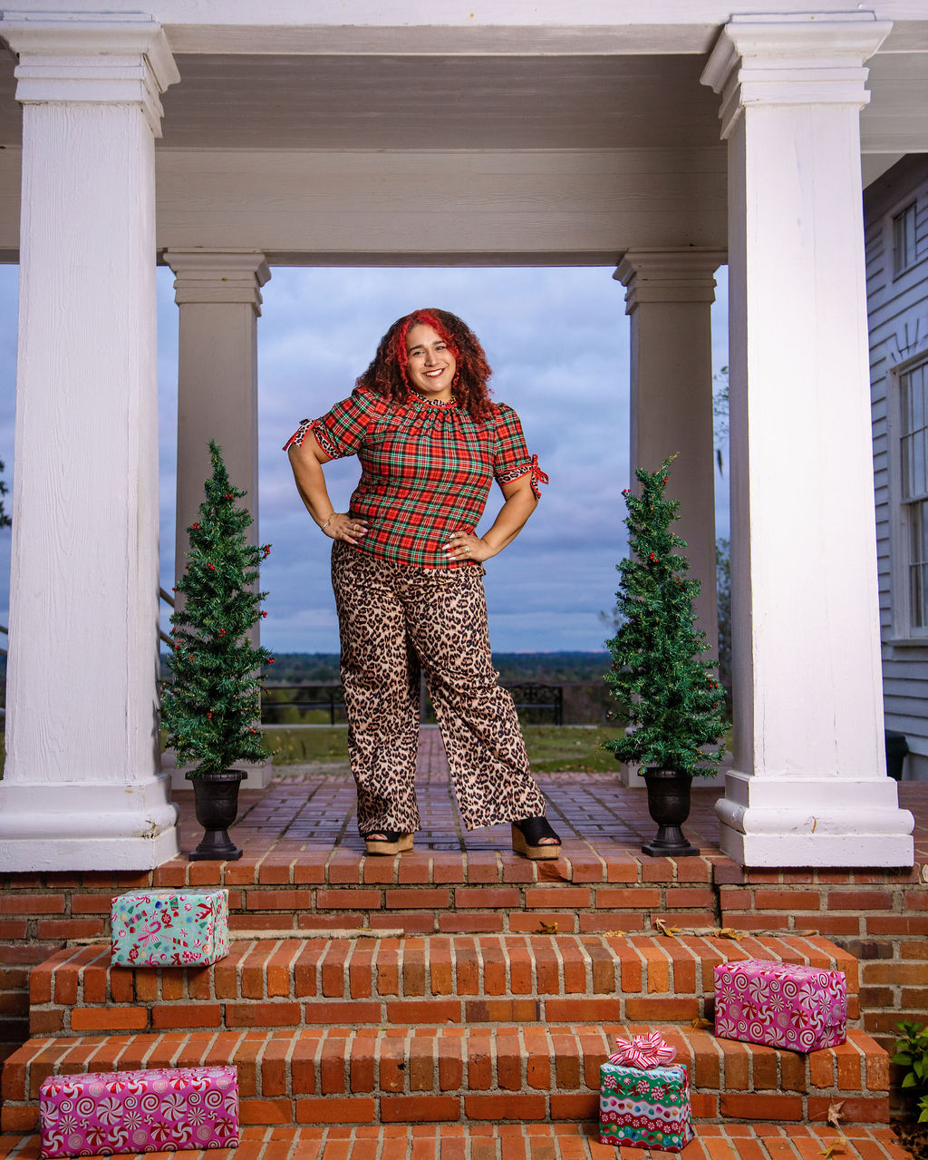 Lana Plaid & Prowl Top