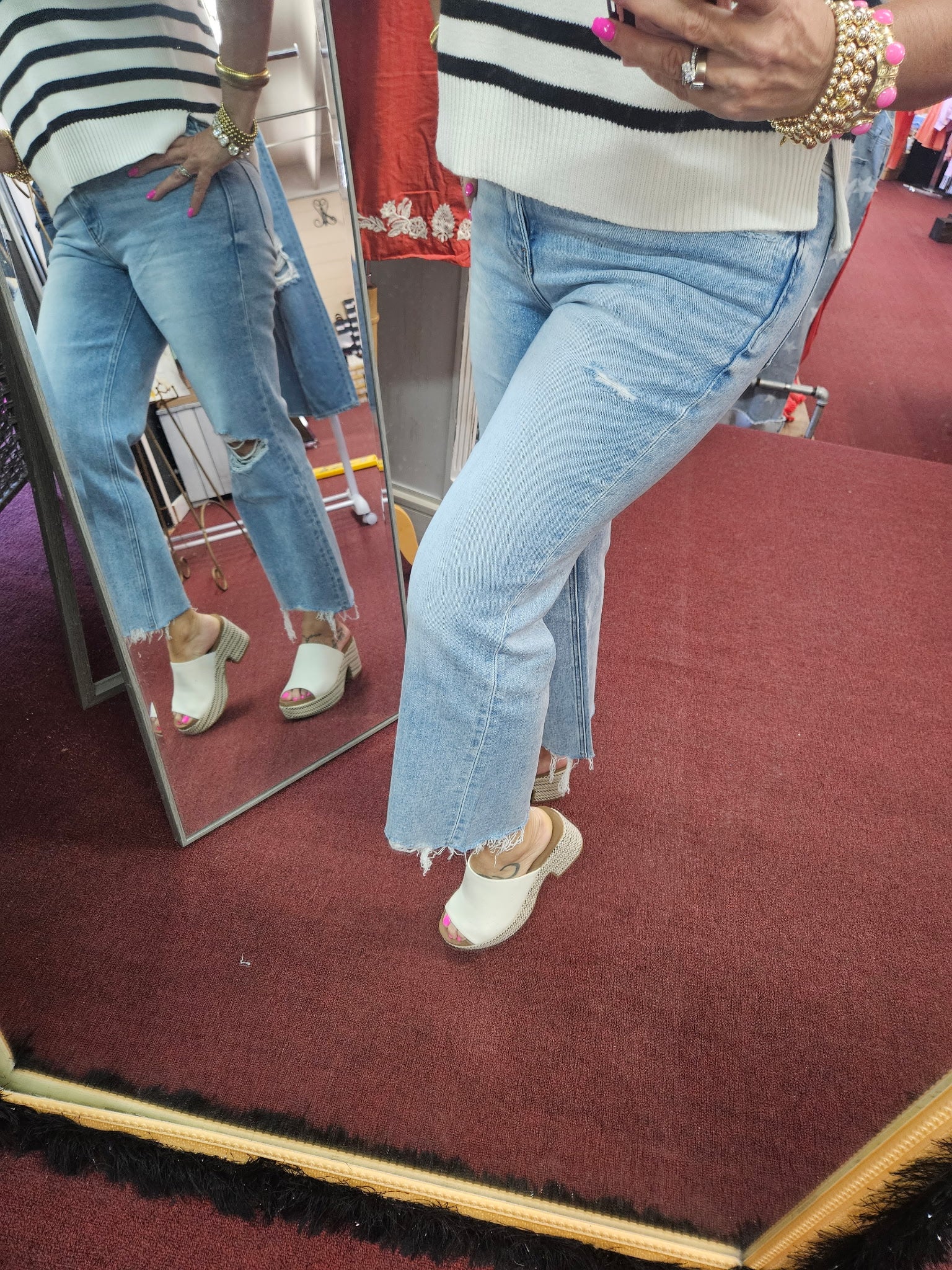 FM Ezra HR Slim Wide Jeans