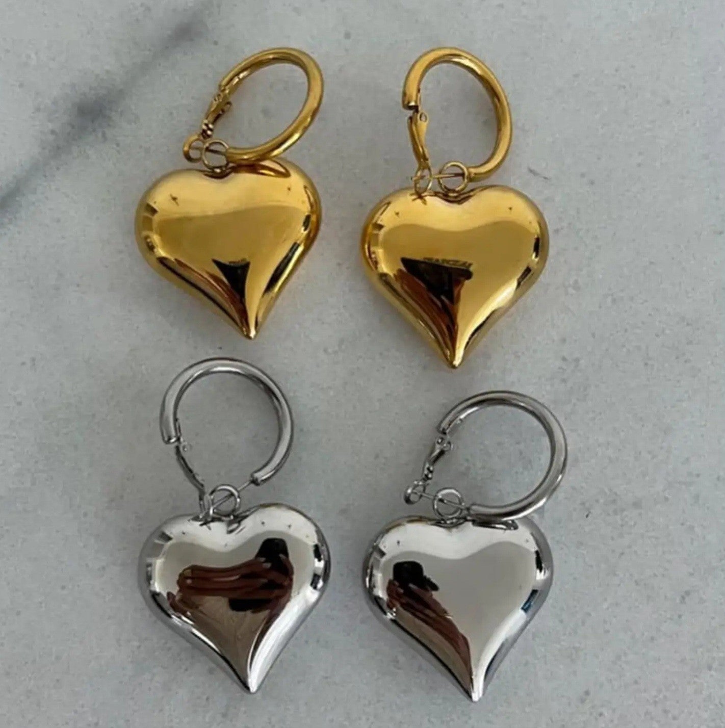 Bubble Heart Earrings