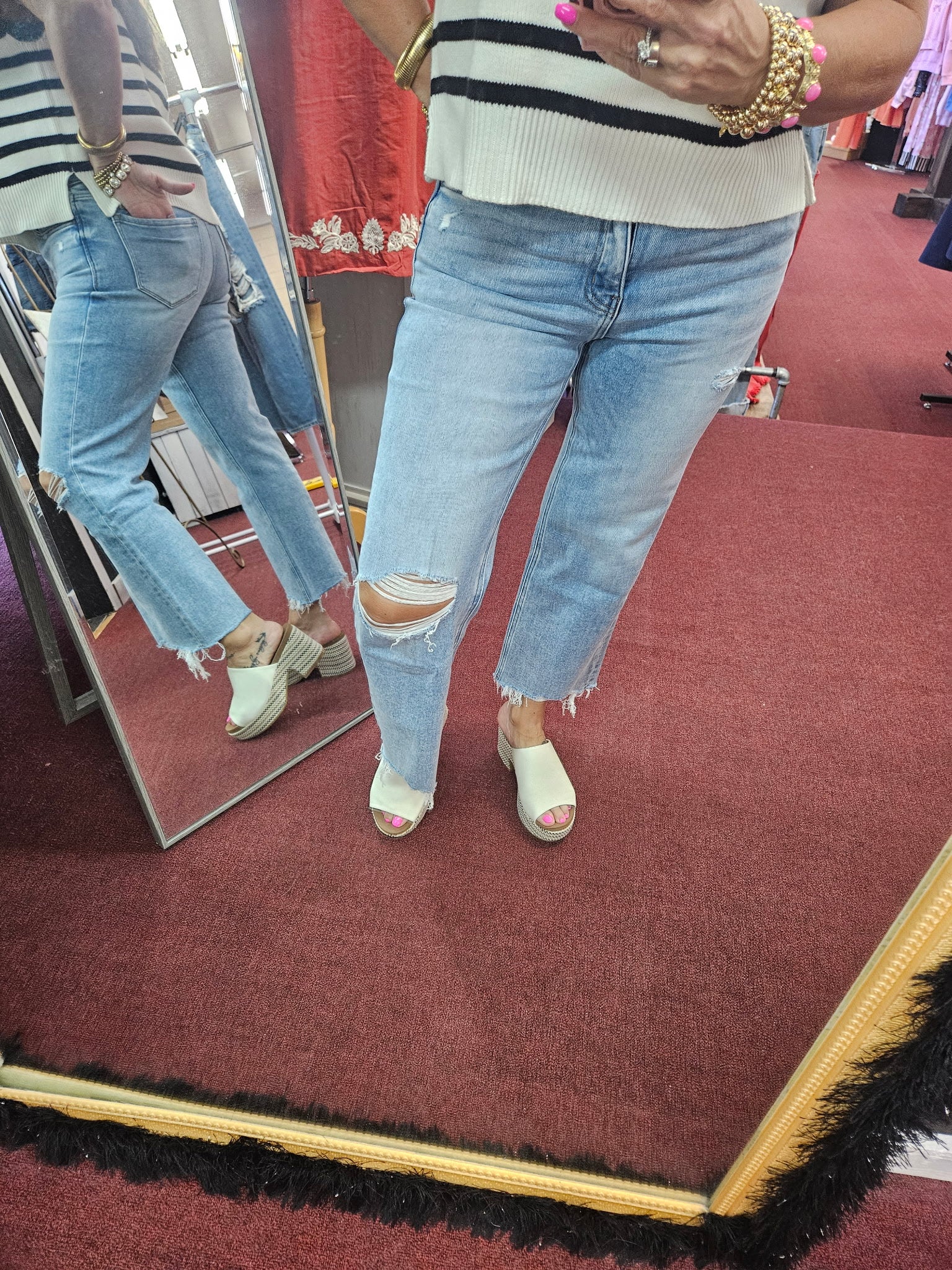 FM Ezra HR Slim Wide Jeans