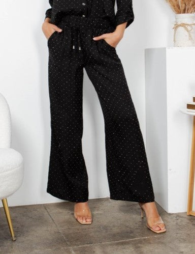Linen Rhinestone Shine Out Pants