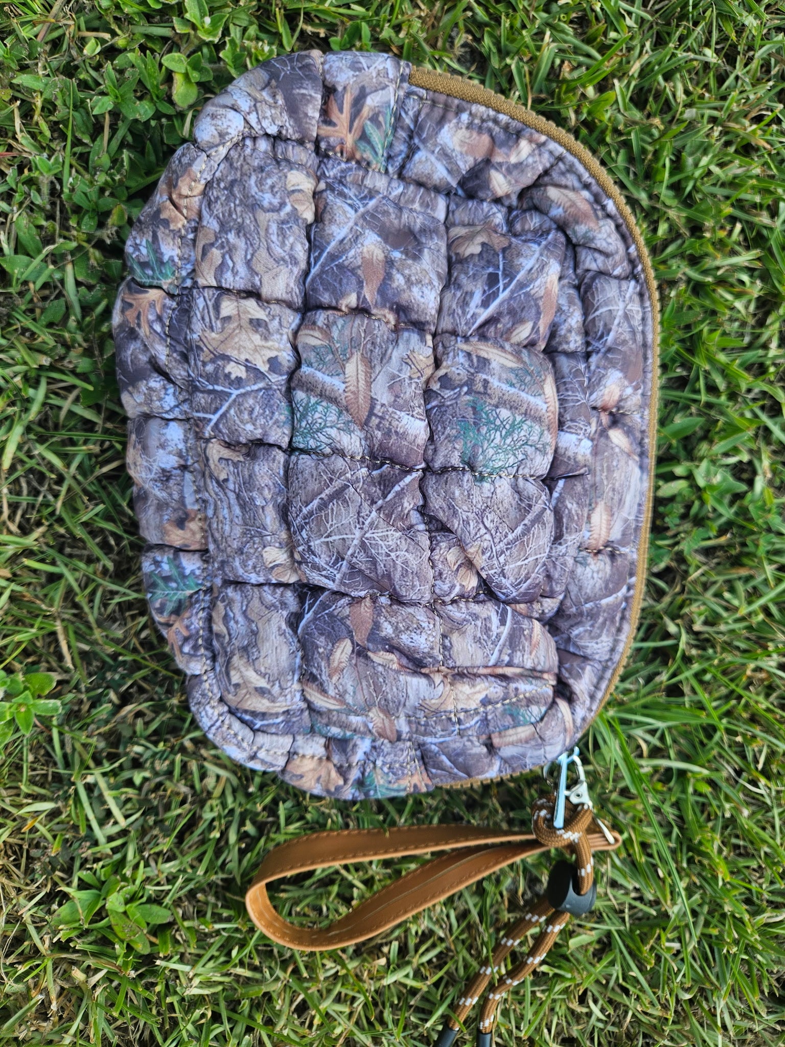 Camo Mini Puff Clutch Bag