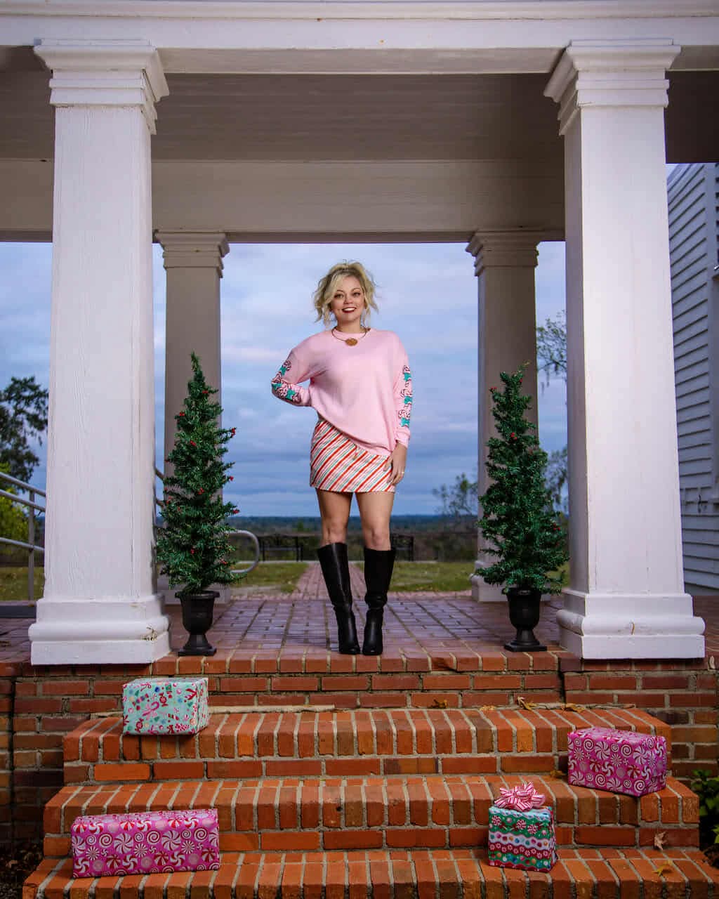 Candy Cane Stripes Skort