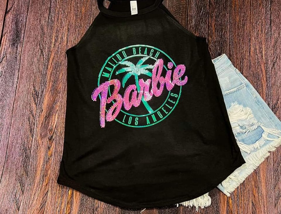 Malibu Beach Barbie Spangle Tank
