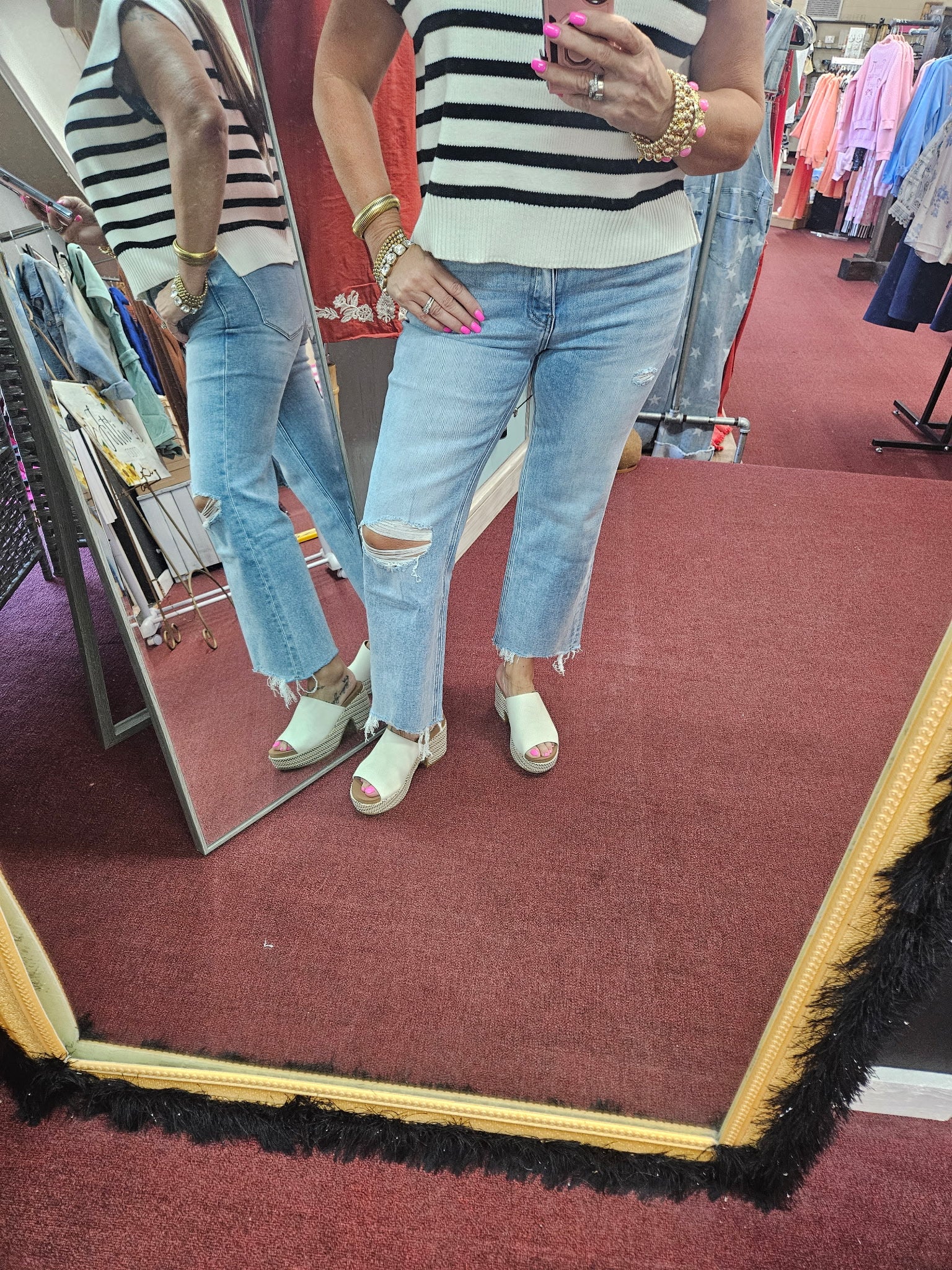 FM Ezra HR Slim Wide Jeans