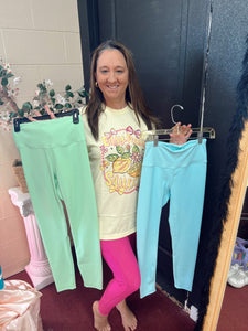 Neon Ribbed Yoga Pants