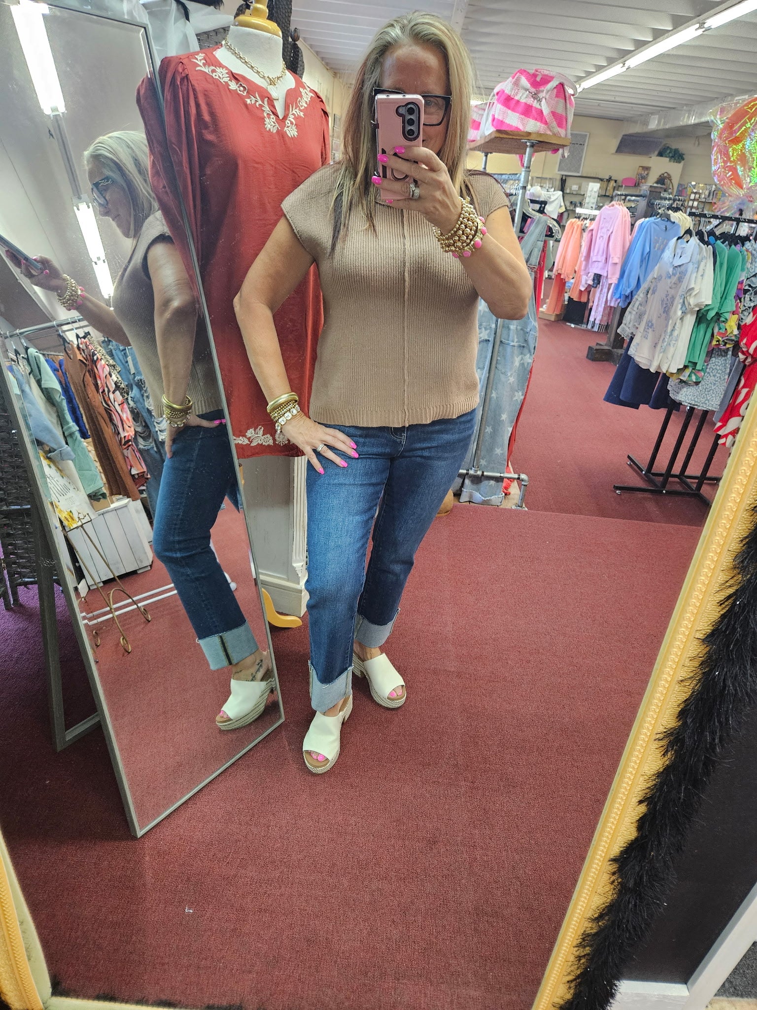 FM Sagacity HR Cuffed Slim Straight Jeans