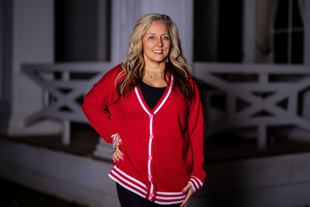 Candy Cane Relaxed Cardigan