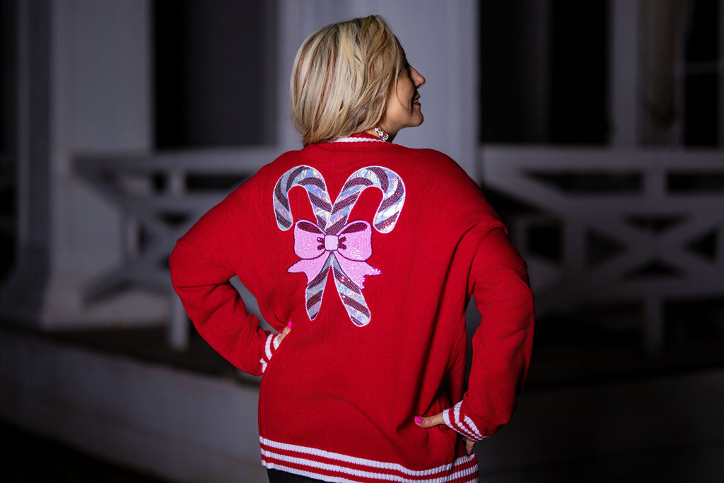 Candy Cane Relaxed Cardigan