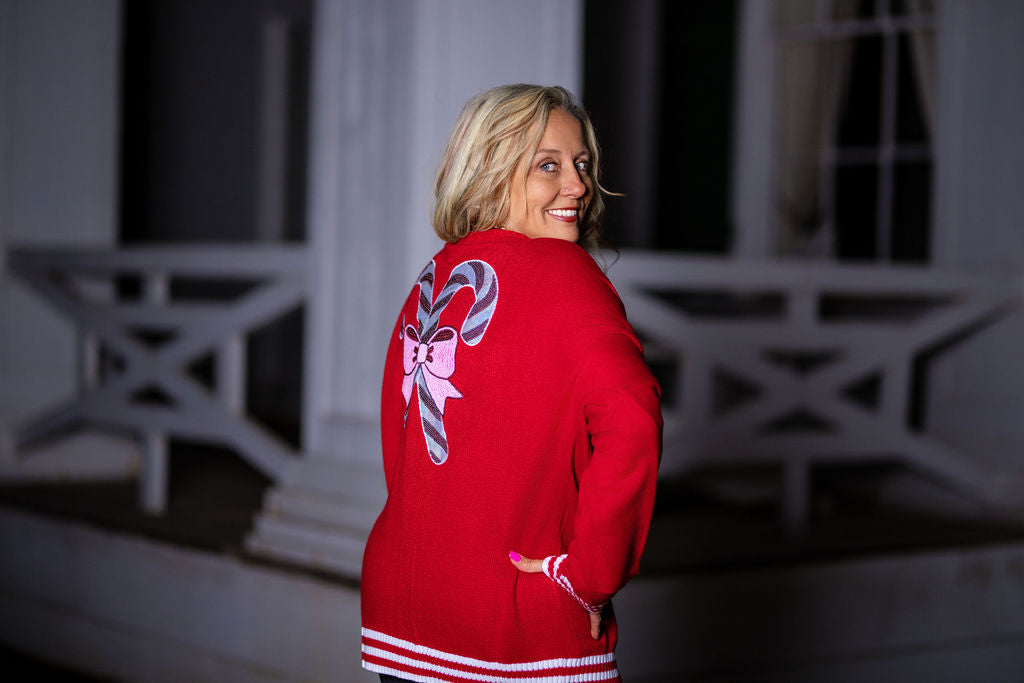 Candy Cane Relaxed Cardigan