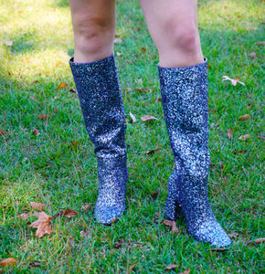 Flashy Finds Glitter Knee Boot