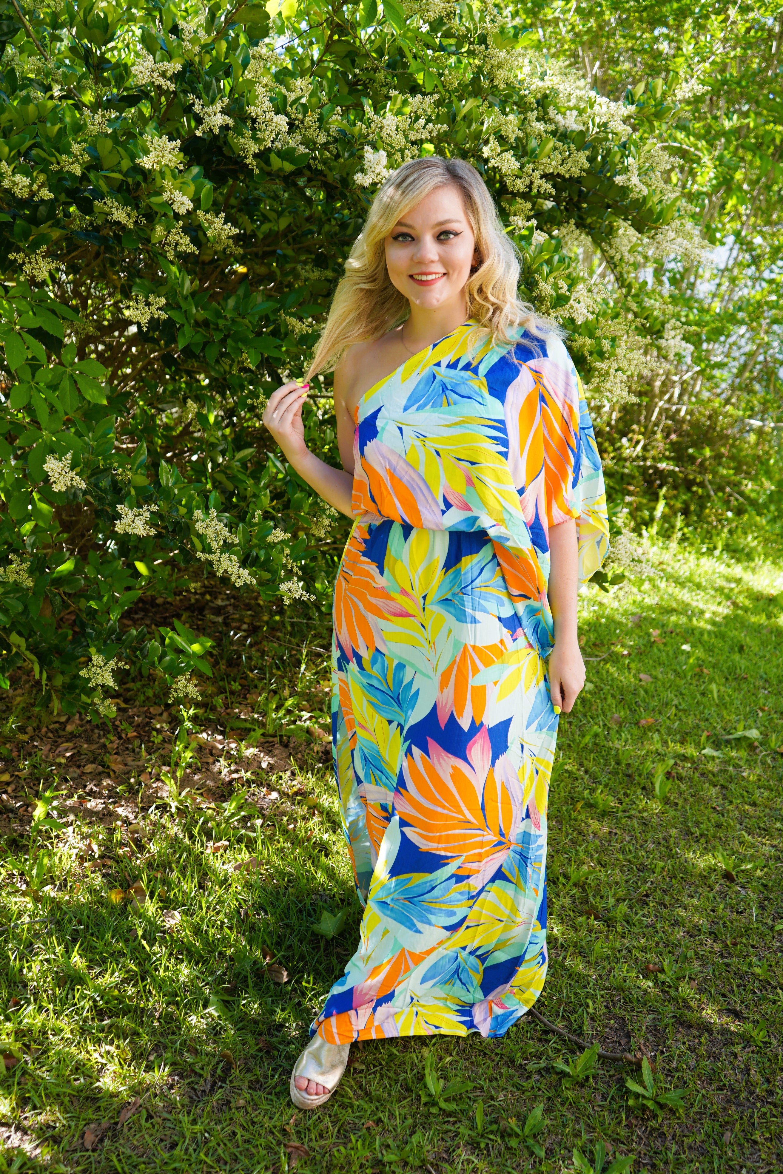 Tropical Water Maxi Dress