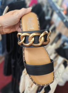 Black Catch Flights Not Feelings Sandal