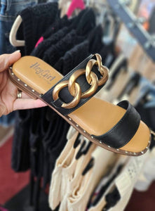 Black Catch Flights Not Feelings Sandal
