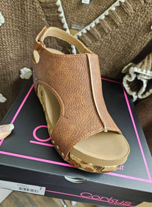 Tumbled Cognac Carley Wedge
