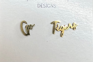 Go Tigers Studs Earrings