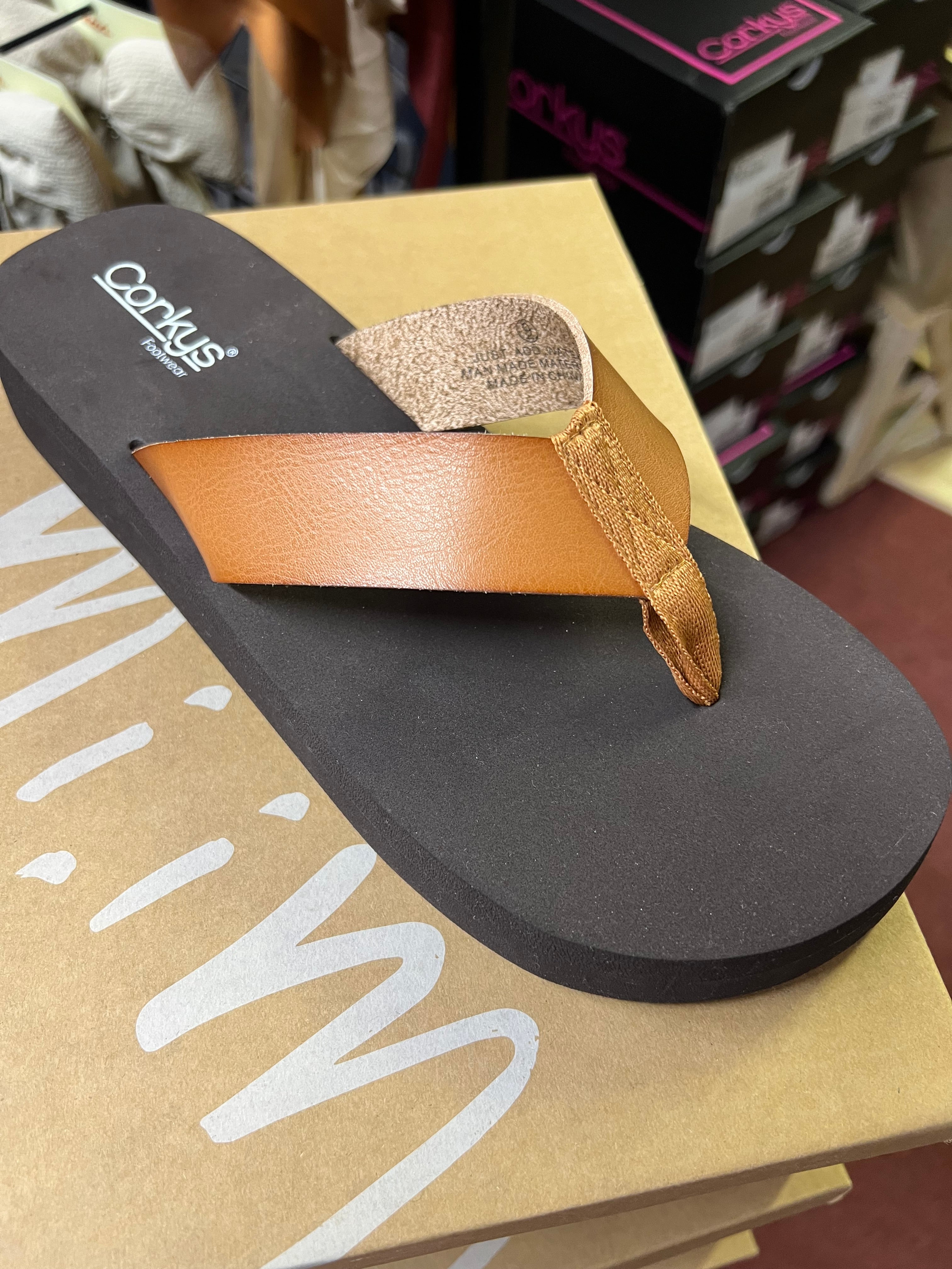 Cognac Just Add Water Flip Flop