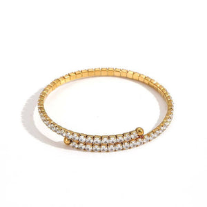 Sleek Gold or Silver Tennis Bangle