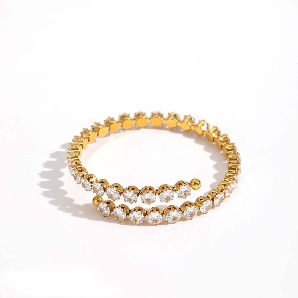 Sleek Gold or Silver Tennis Bangle
