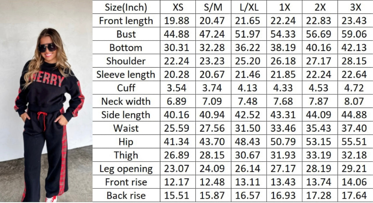 Merry Plaid Pant Set