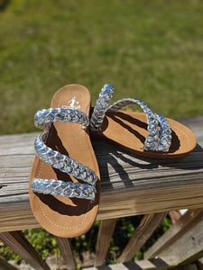 Silver Twist N Shout Sandal