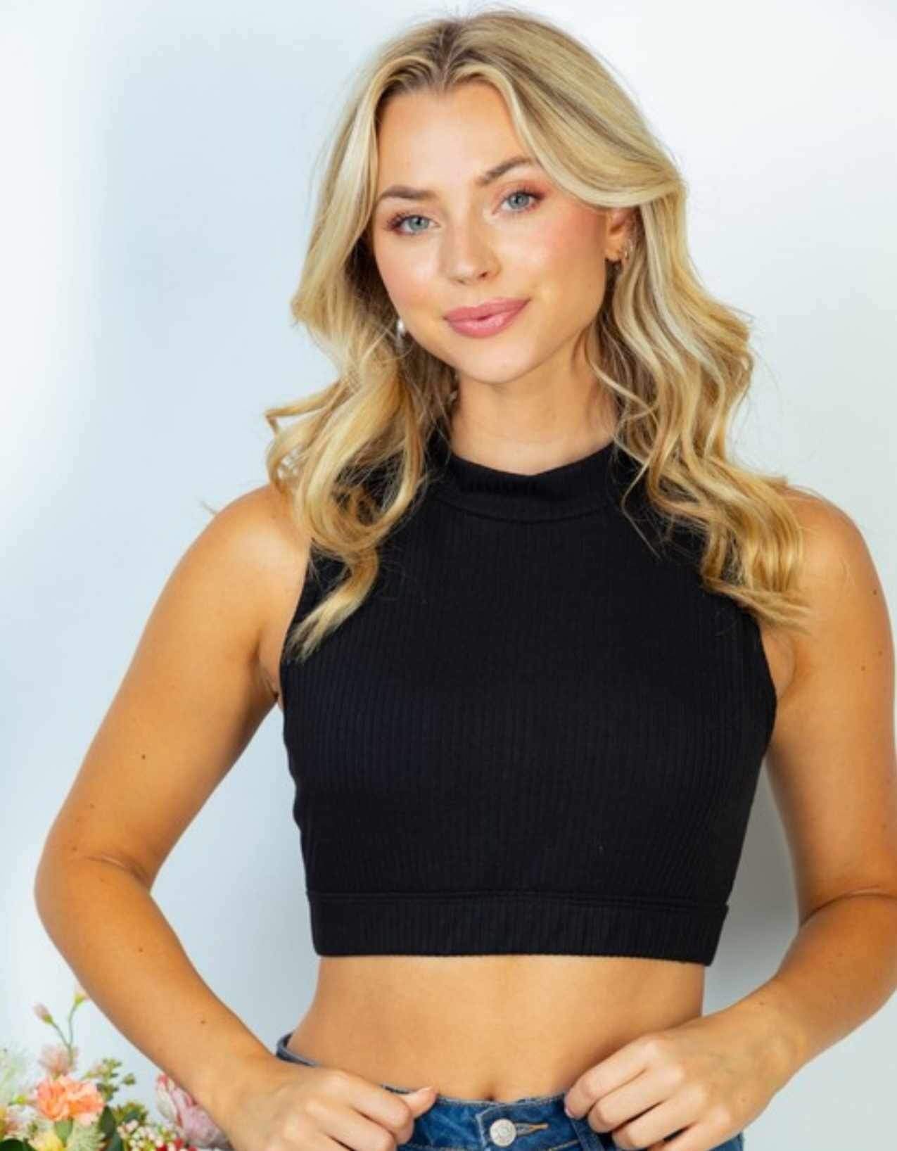 Black Halter Top