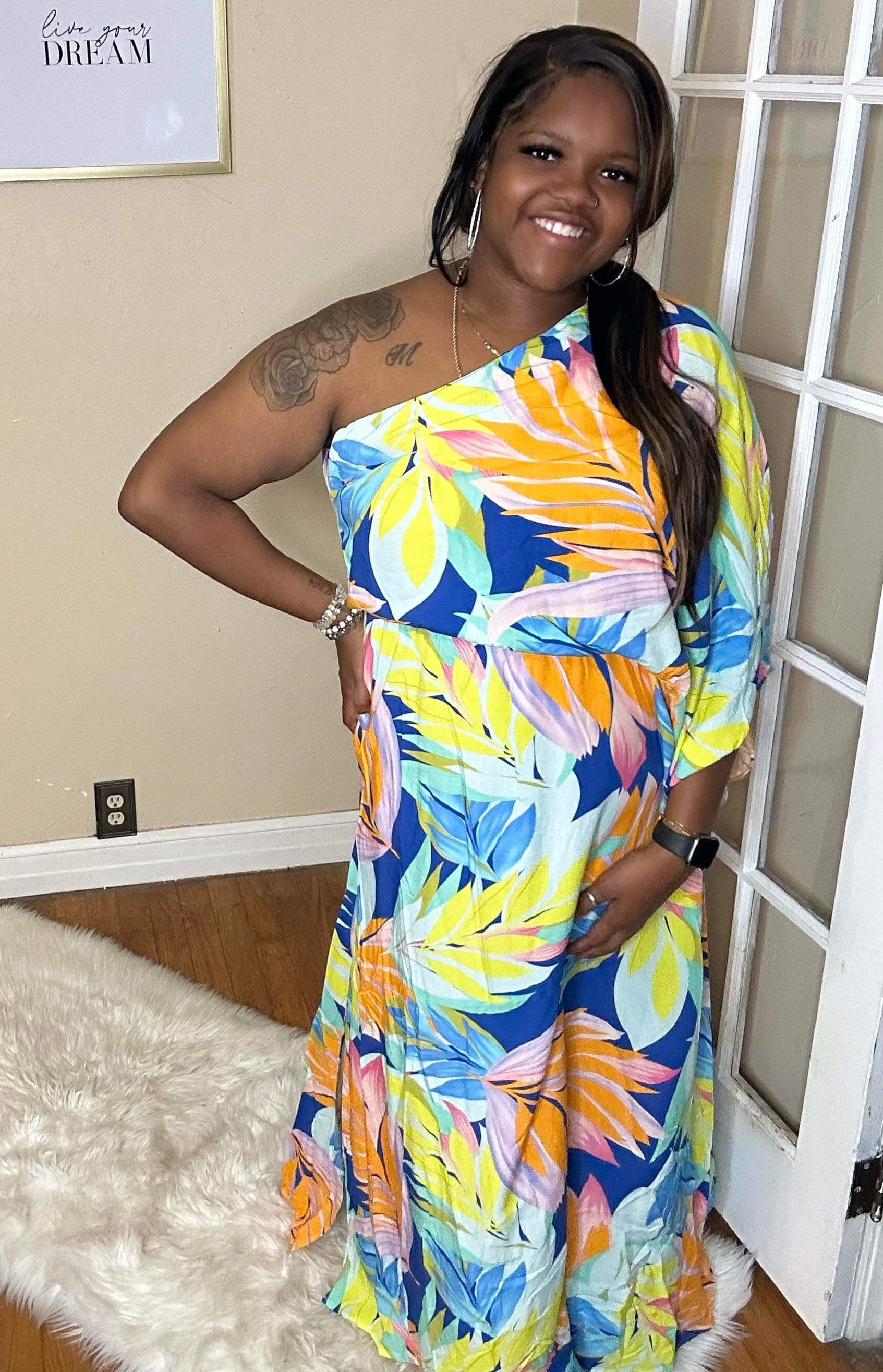 Tropical Water Maxi Dress