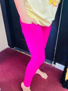 Neon Ribbed Yoga Pants