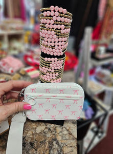 Pink Ribbon Wristlet