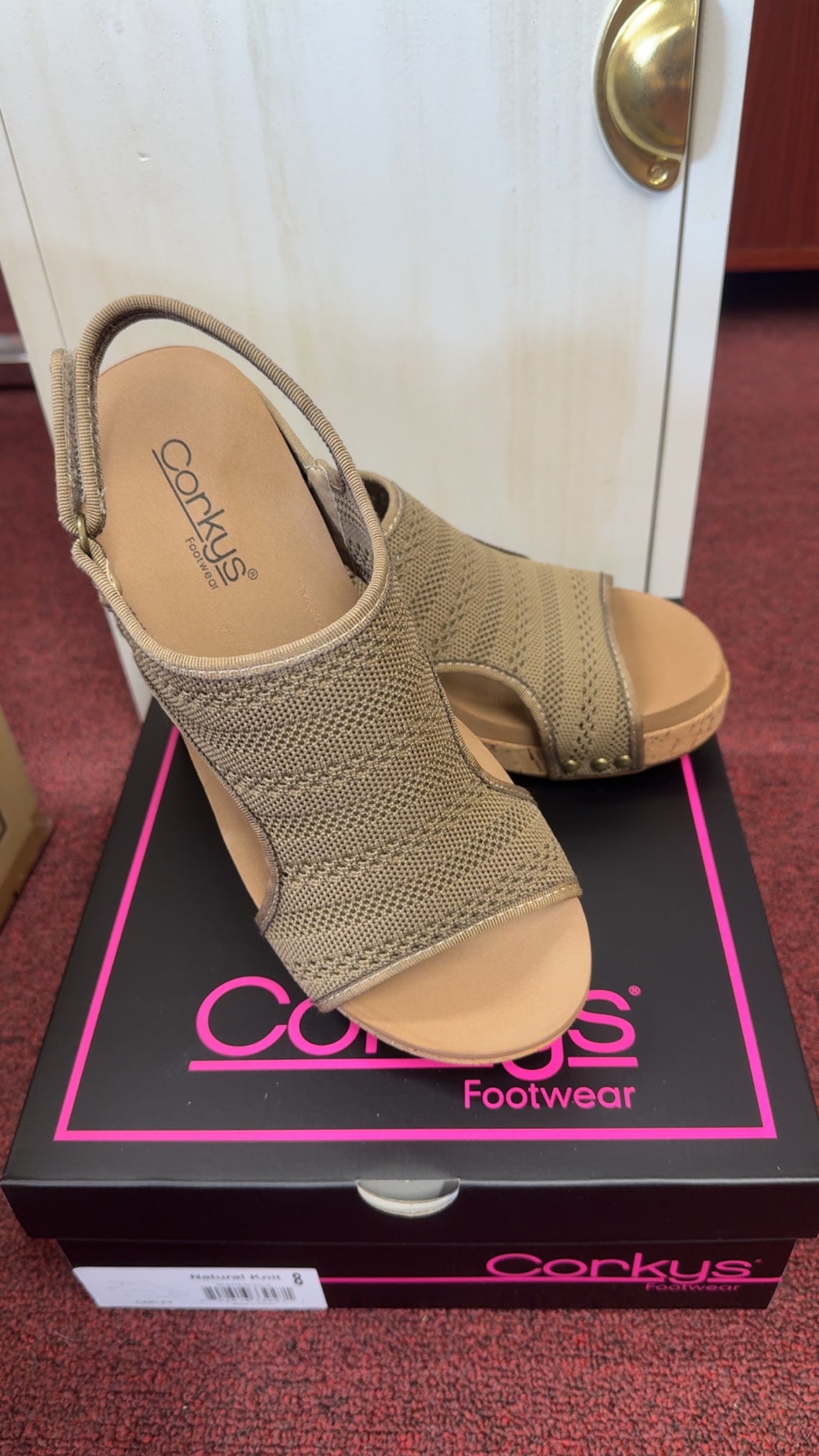 Natural Carley Knit Wedge
