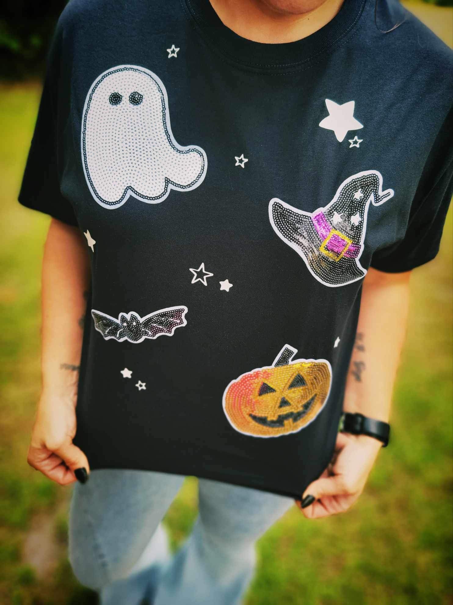 Halloween Sparkle Patch Tshirt