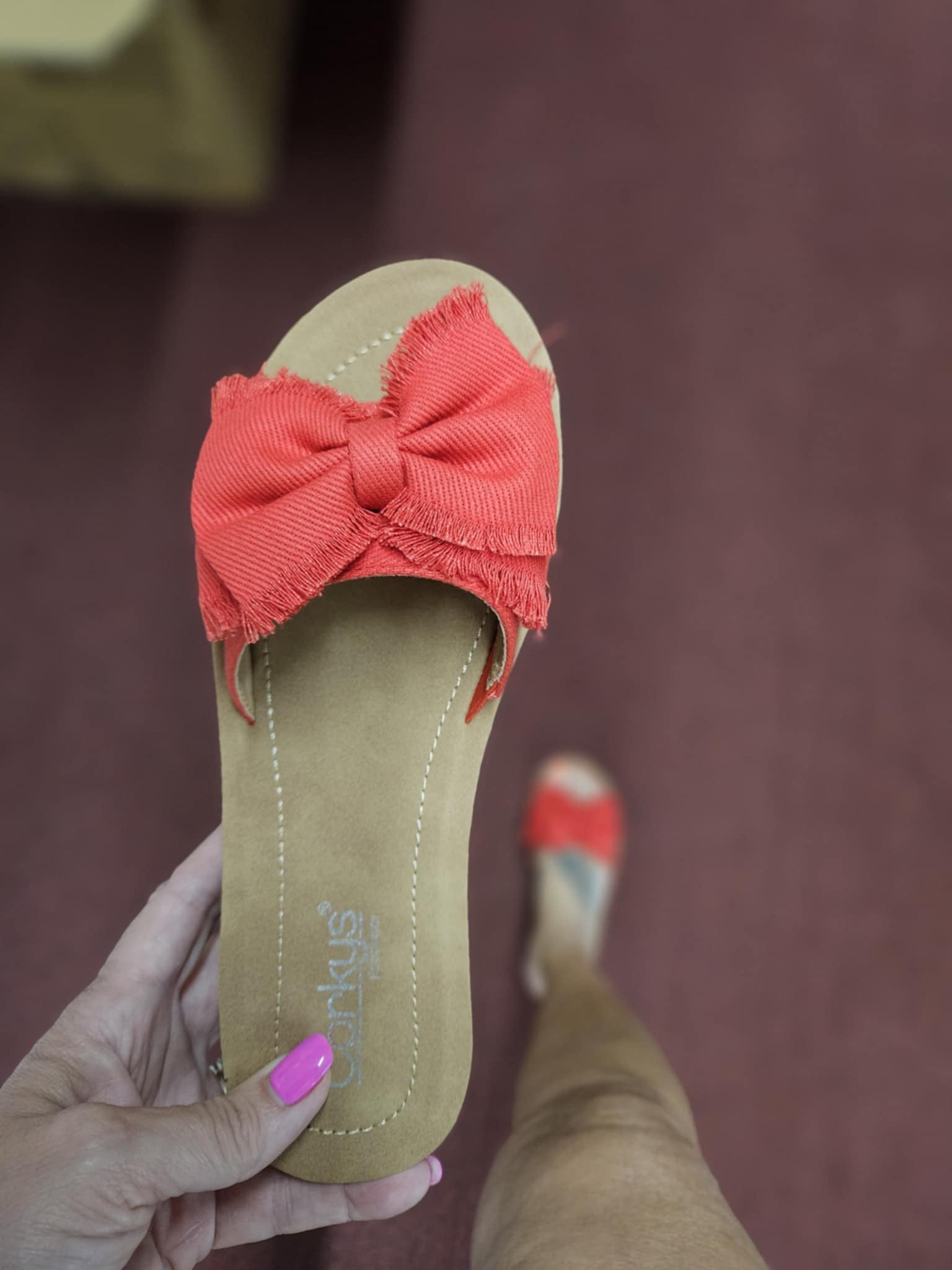 Red Spray Tan Sandal