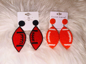 Football Lace Out Earrings