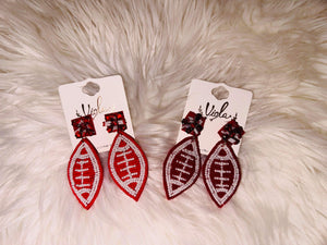 Football Beaded Earrings