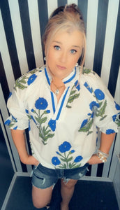 Plus Poplin Top