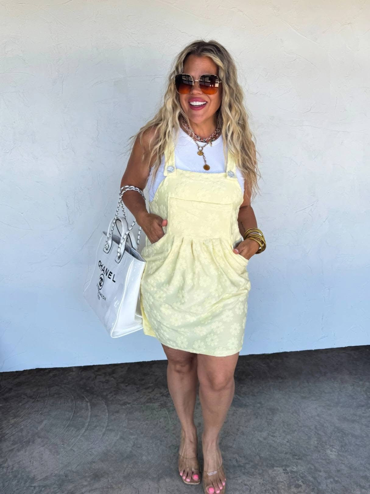 Sunshine & Daisies Overalls Dress