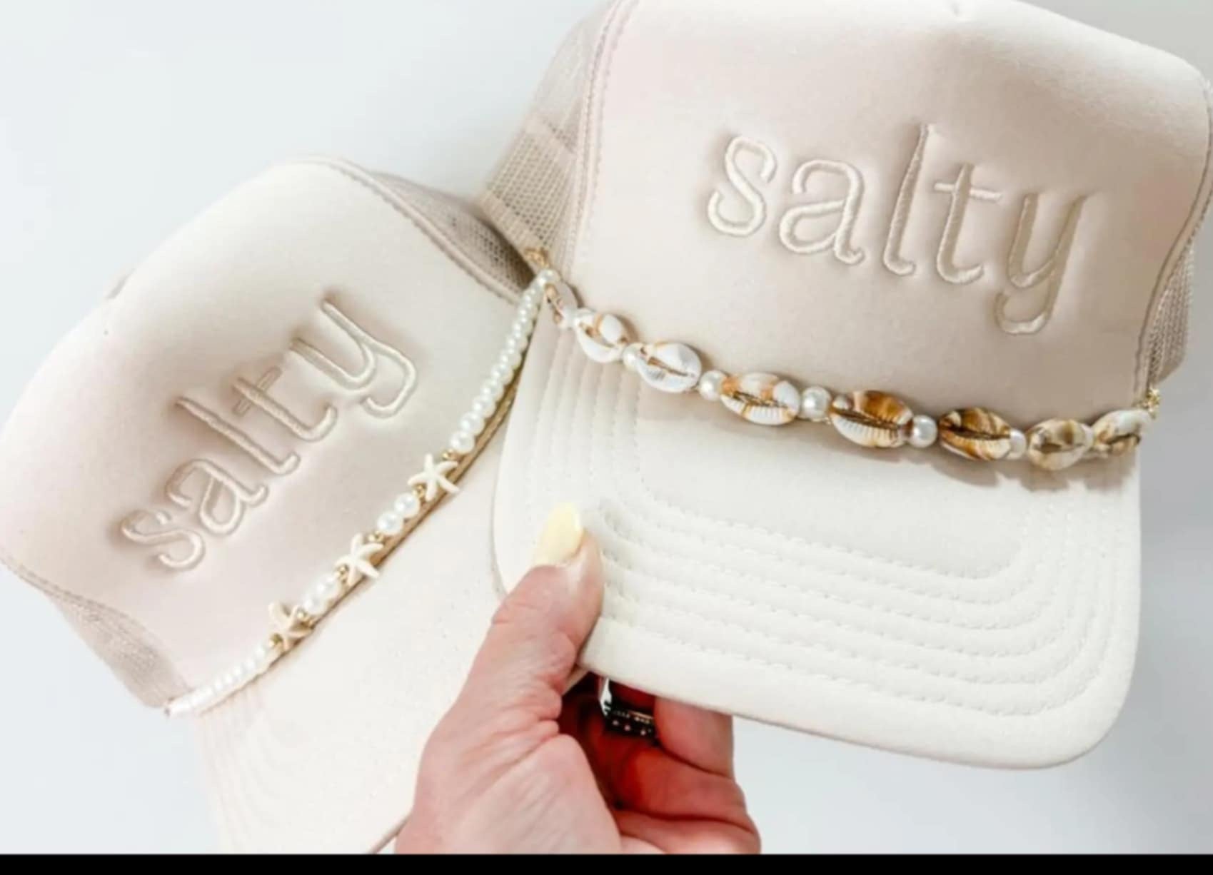 Cream Salty Trucker Hat