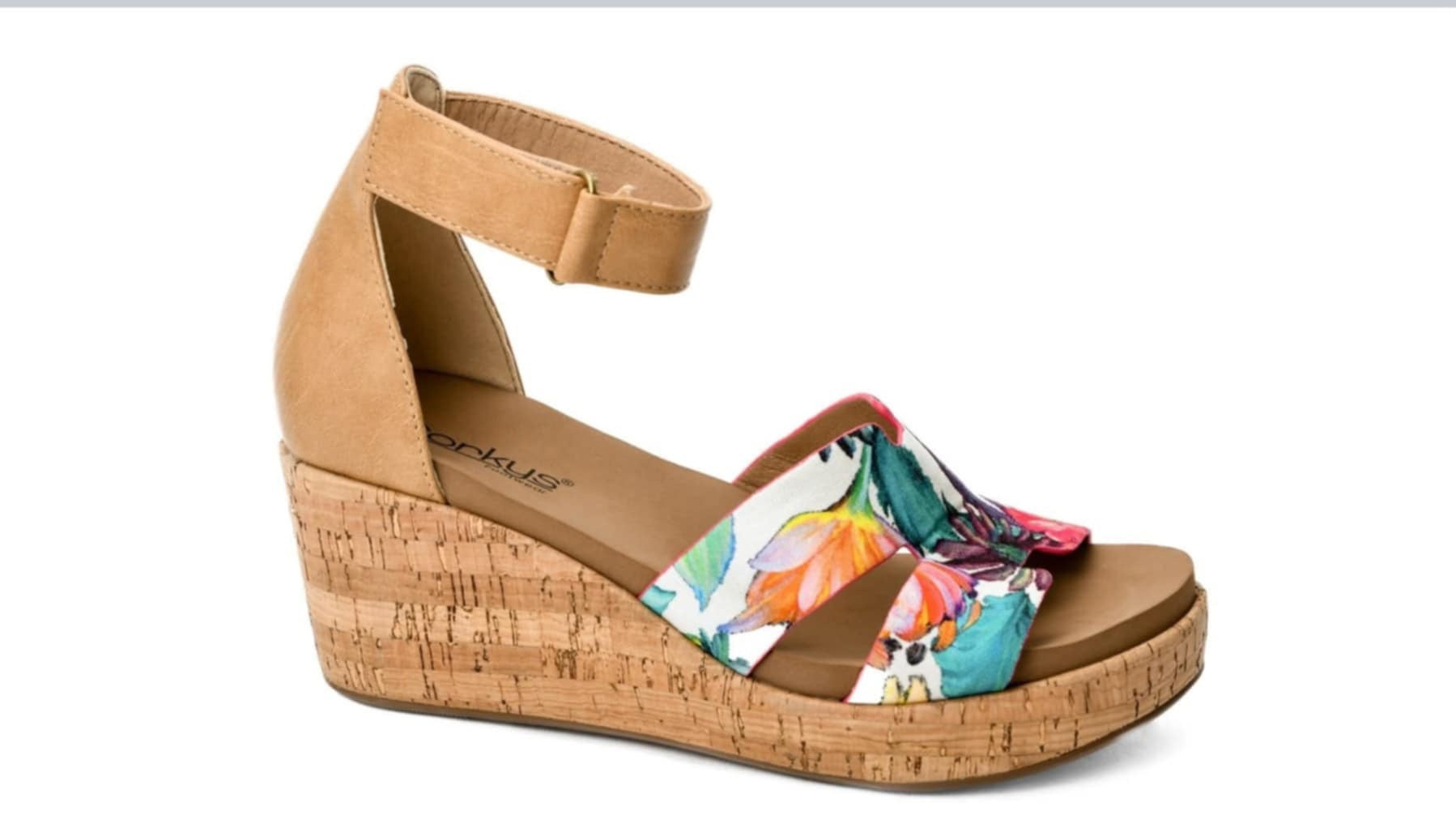White Floral Rom Com Wedge