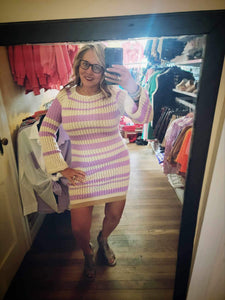 Spring Lilac Crochet Dress