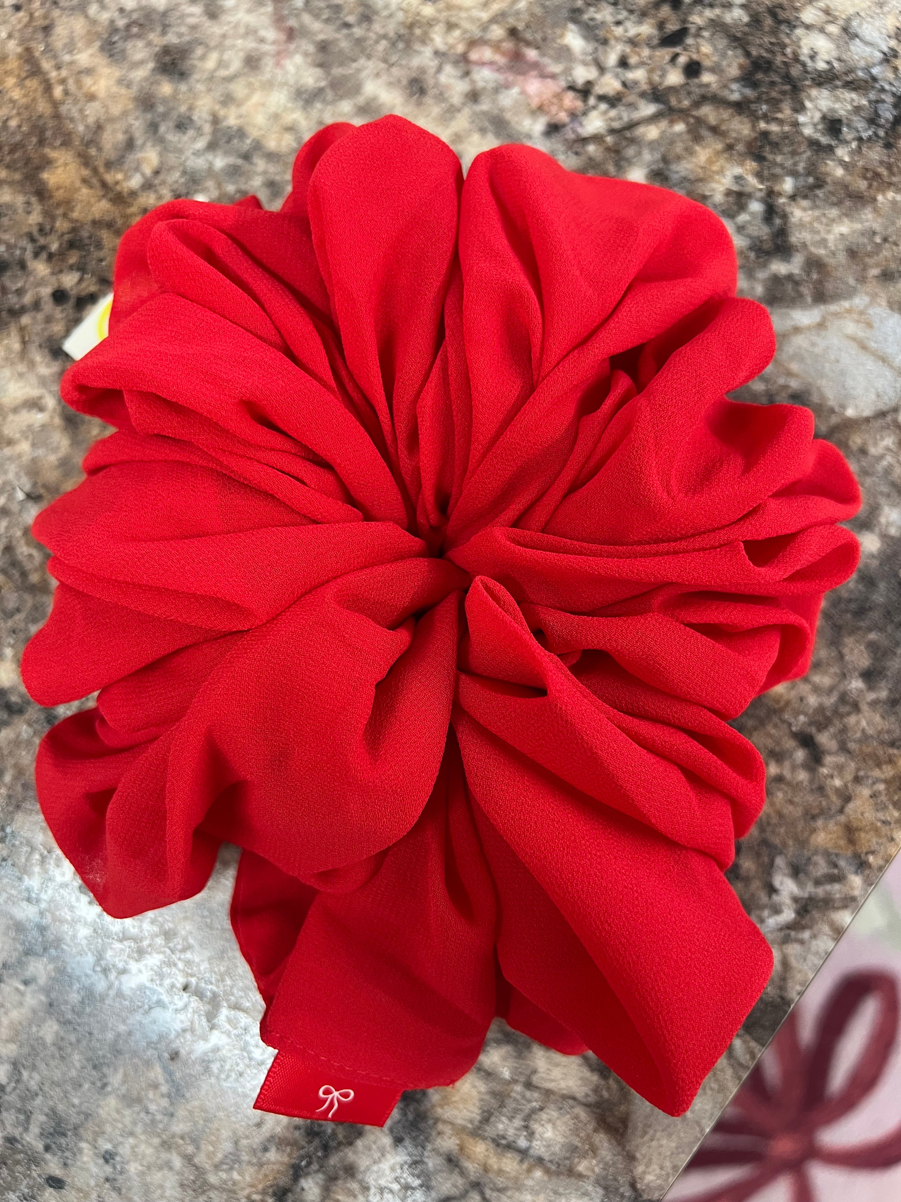 Red Jumbo Scrunchie