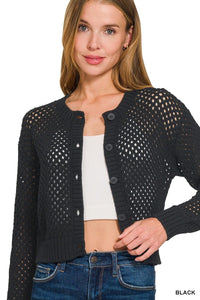 Black Throw Me On Cardigan