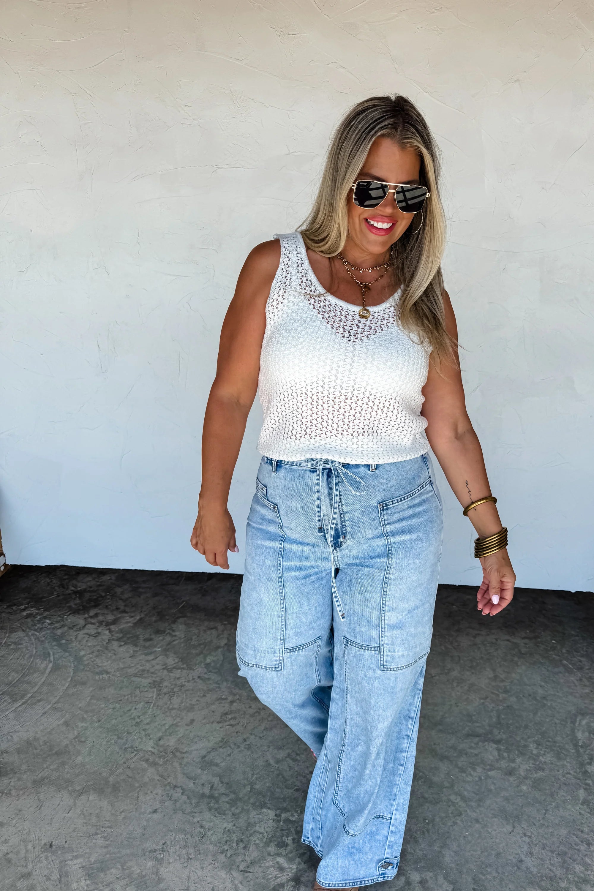 Plus Jovie Tie Waist Jeans