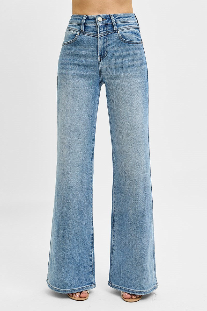 Risen HR Wide-Front Yoke Jeans