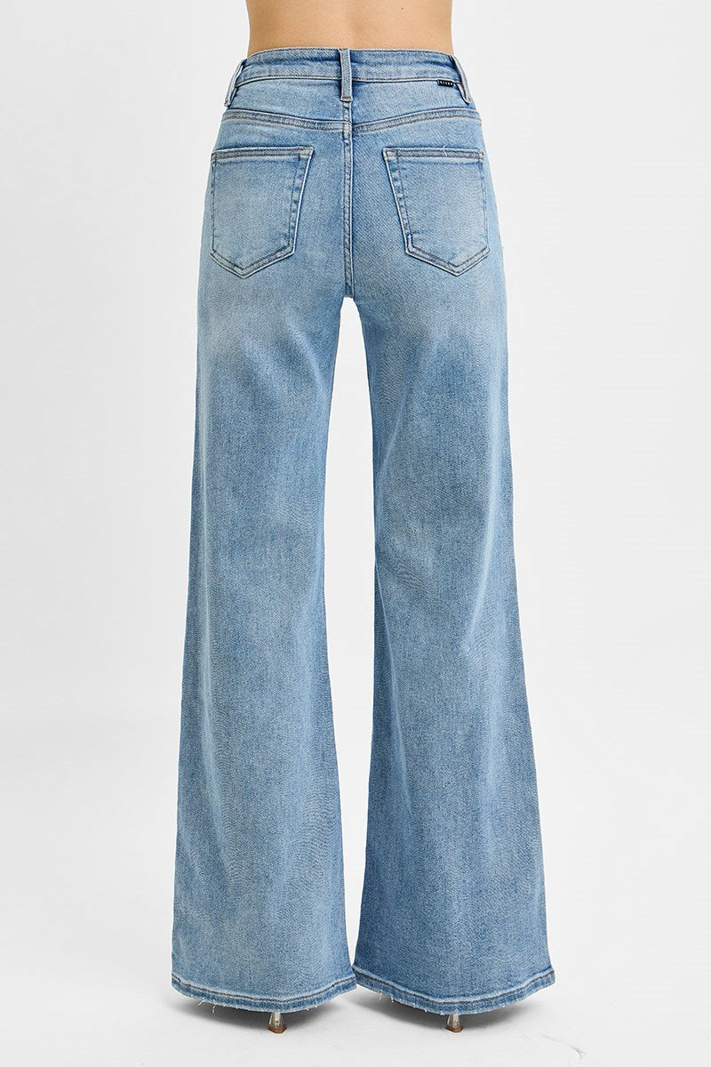 Risen HR Wide-Front Yoke Jeans
