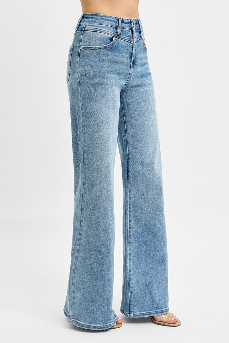 Risen HR Wide-Front Yoke Jeans