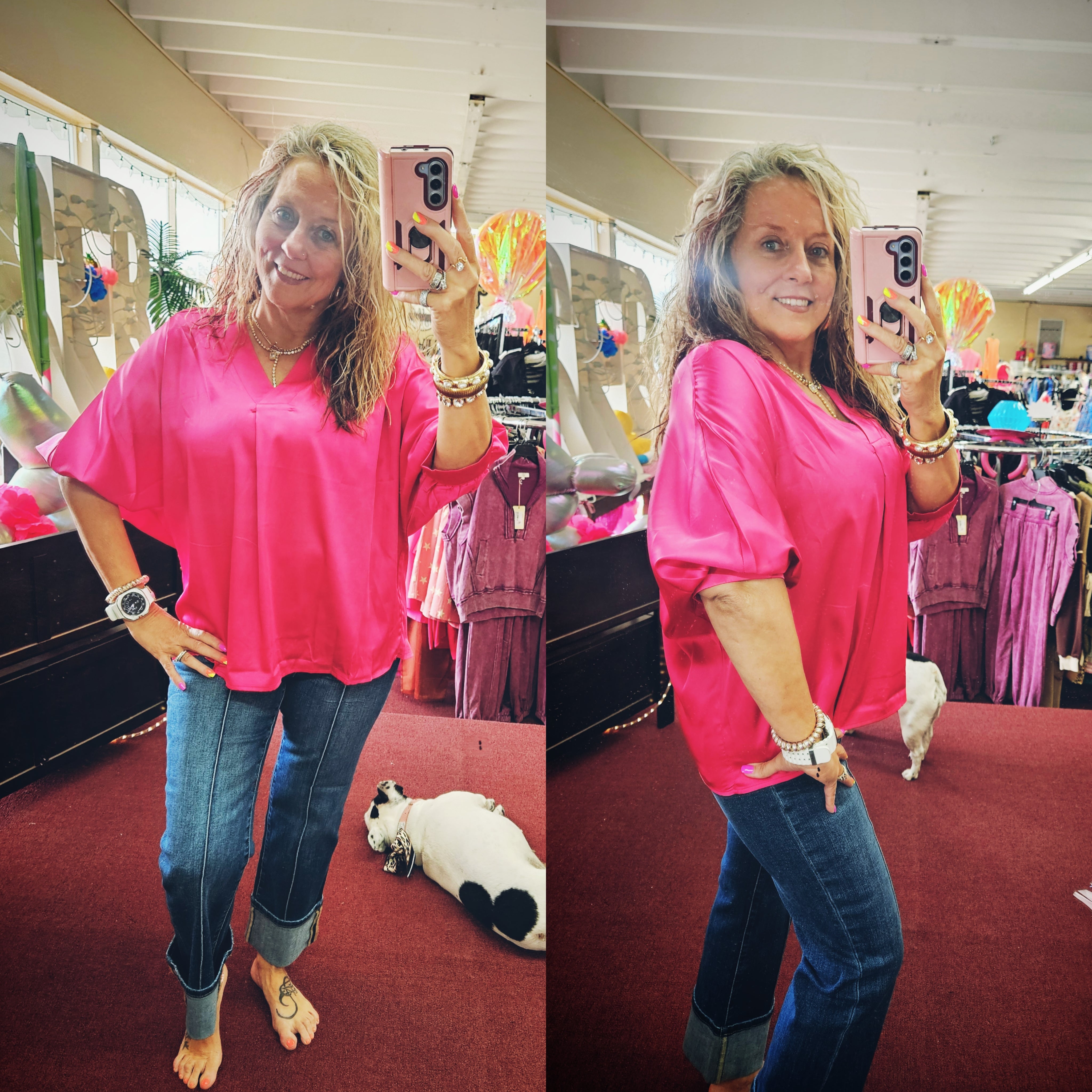 Satin Sass Top