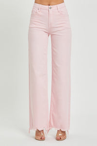 Plus Risen Light Pink HR Wide Jeans
