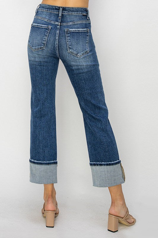 Plus Risen Dark HR Striaght Jeans