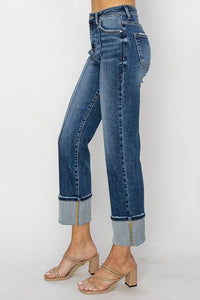 Plus Risen Dark HR Striaght Jeans