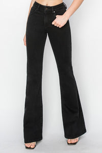 Risen HR Black Flare Jeans